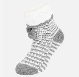 Huissokken - Warme en Zachte Kuitlengte Sokken met Anti-slip en Pompons