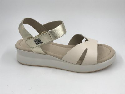 Fluchos by Dorking Sandaal with 2cm Front and 4cm Rear Sole Thickness, Velcro Closure