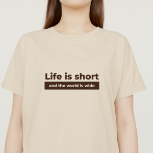 Brown and Cream Simple T-Shirt – Effortless Comfort with a Touch of Warmth