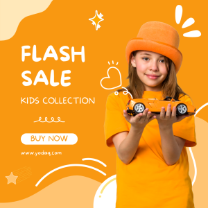 Orange and White Playful Kids T-Shirt – Fun & Bright for Every Adventure