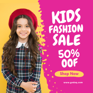 Pink and Yellow Playful Kids T-Shirt – Bright Colors for Little Trendsetters
