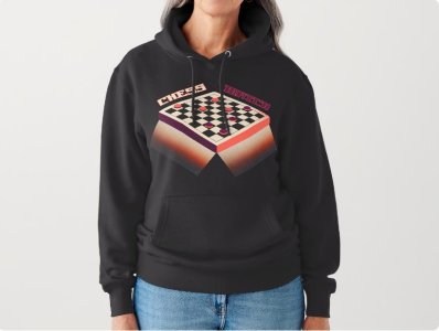 Vibrant Checkerboard Design Hoodie