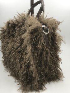 Kassiopea Handbag Brown Leather/Textile | Model 16842 with Long Strap