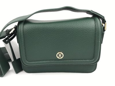 Xandres Bottle Green Crossbody Bag – Elegant Leather Shoulder Bag for Every Occasion