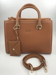 LIU JO Cognac Satchel Handbag – Elegant and Spacious Designer Bag