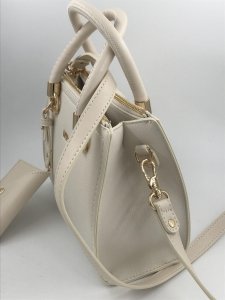 Liu Jo Satchel AF5008E0538 – Offwhite Designer Handbag, 34x26x16 cm