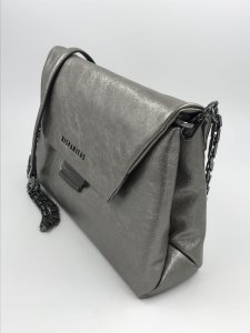 Hispanitas Silver Metallic Shoulder Bag – Chic and Stylish Designer Handbag