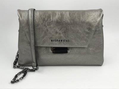 Hispanitas Silver Metallic Shoulder Bag – Chic and Stylish Designer Handbag
