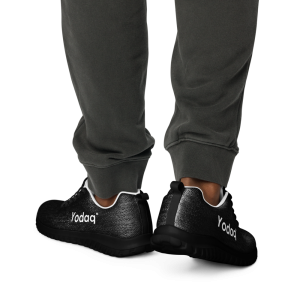 Triple Black Men’s Sneakers – Yodaq® Knit Trainers | All Black Urban Shoes | Minimal Streetwear Style