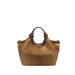 Gianni Chiarini Dua Handbag – Springbok & Brown Leather, 30x26x14 cm