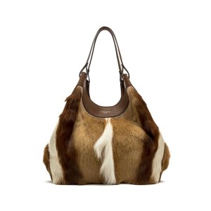 Gianni Chiarini Dua Handbag – Springbok & Brown Leather, 38x36x18 cm
