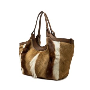 Gianni Chiarini Dua Handbag – Springbok & Brown Leather, 38x36x18 cm