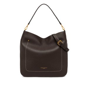 Gianni Chiarini Olga Handbag – Espresso Brown Leather, 35x33x12 cm