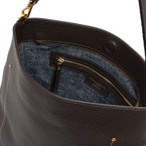 Gianni Chiarini Olga Handbag – Espresso Brown Leather, 35x33x12 cm