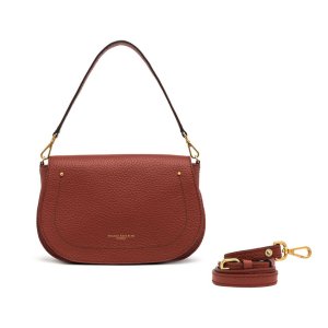 Gianni Chiarini Olga Crossbody – Brick Red Leather, 29x18x12 cm