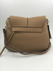 Gianni Chiarini Helena Round Crossbody Bag – Caramel Leather, 27x20x10 cm