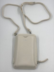 Gianni Chiarini Wallet Crossbody – Offwhite Leather, Compact Phone Bag
