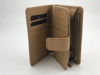 Gianni Chiarini Leather Wallet – Caramel, 13.5x8x3 cm