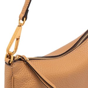 Gianni Chiarini Leather Handbag – Camel, 30x25x6 cm