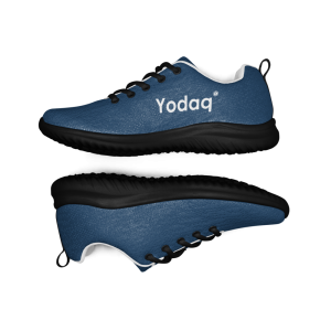 Yodaq® Navy Blue Knit Sneakers for Men – Lightweight Walking Shoes with Black Sole, Gym & Streetwear Trainers